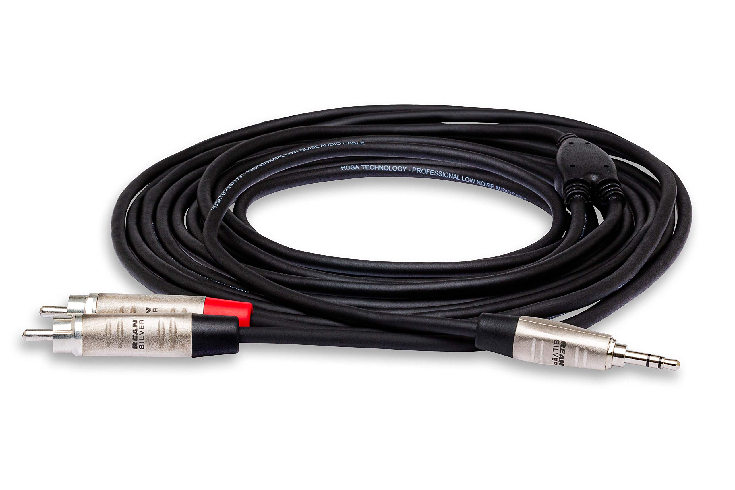 Hosa HMR-003Y 3.5 mm TRS to Dual RCA Pro Stereo Breakout Cable, 3 Feet