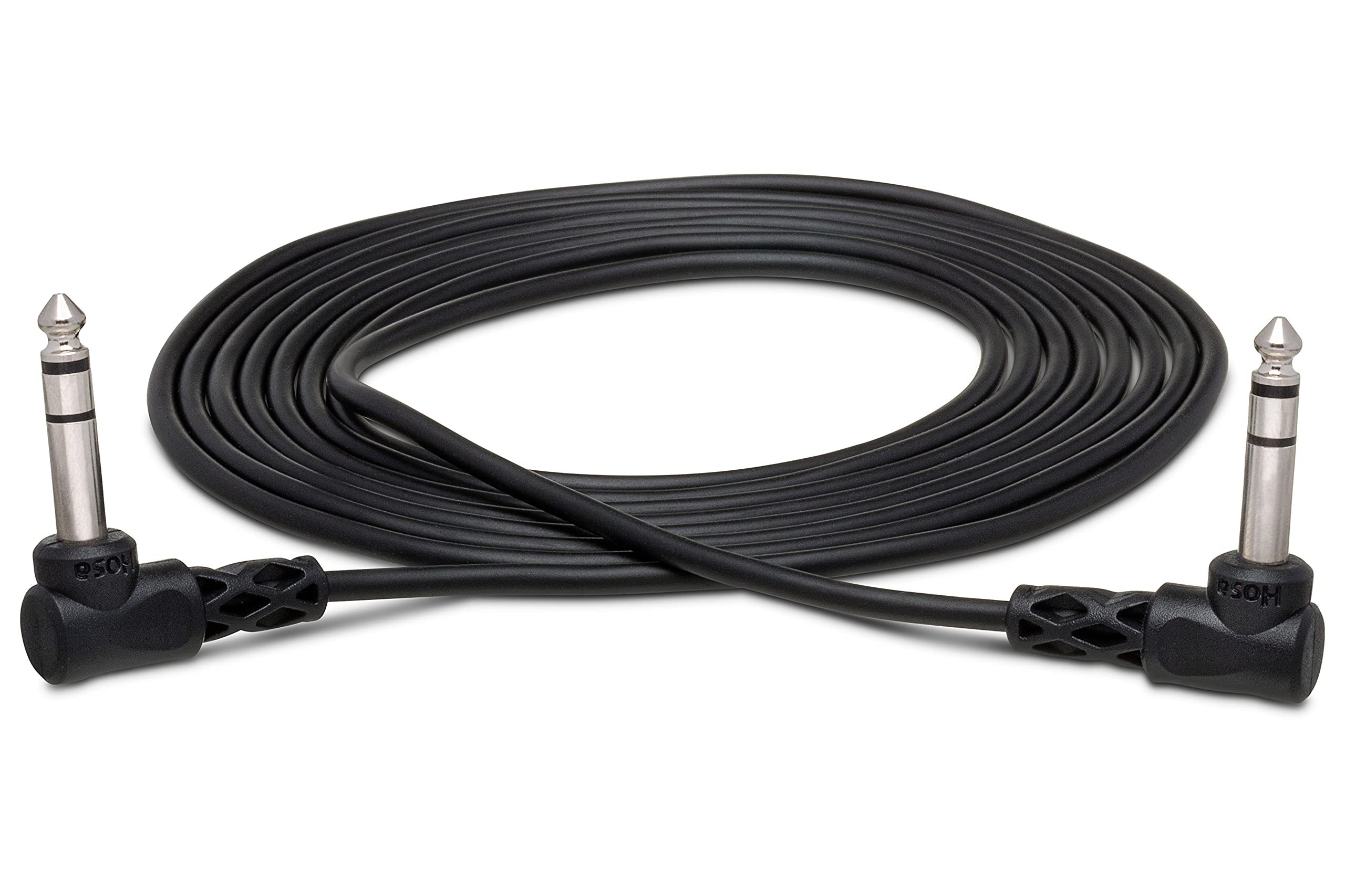 Hosa CSS-105RR Right Angled 1/4" TRS Balanced Interconnect Cable, 5 feet