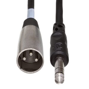 Hosa PXM-105 1/4" TS to XLR3M Unbalanced Interconnect Cable, 5 Feet