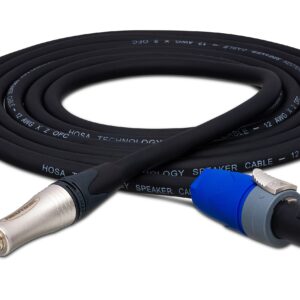 Hosa SKT-203Q Edge Speaker Cable, Neutrik speakON to 1/4 in TS, Black, 3 ft