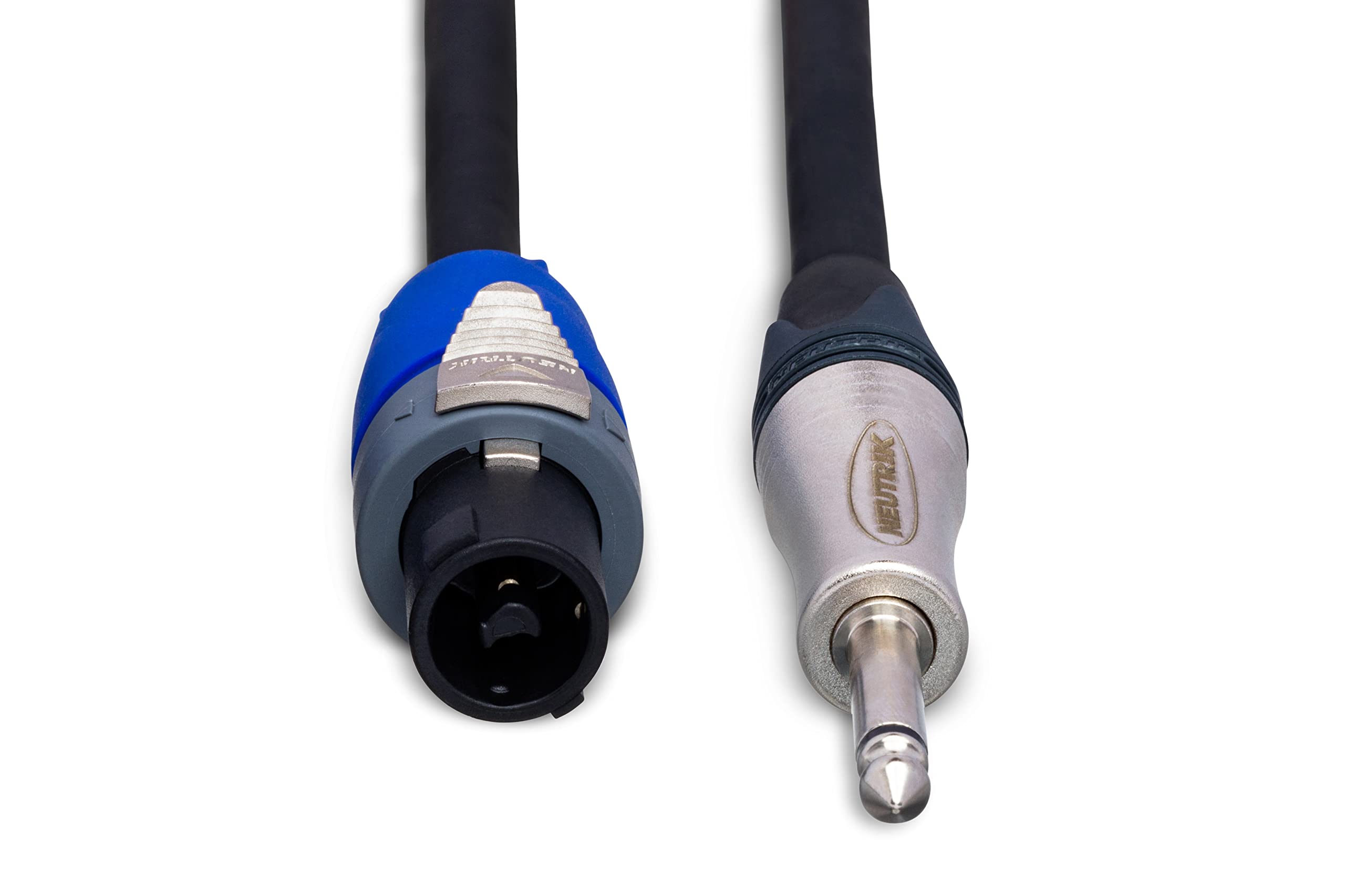 Hosa SKT-203Q Edge Speaker Cable, Neutrik speakON to 1/4 in TS, Black, 3 ft