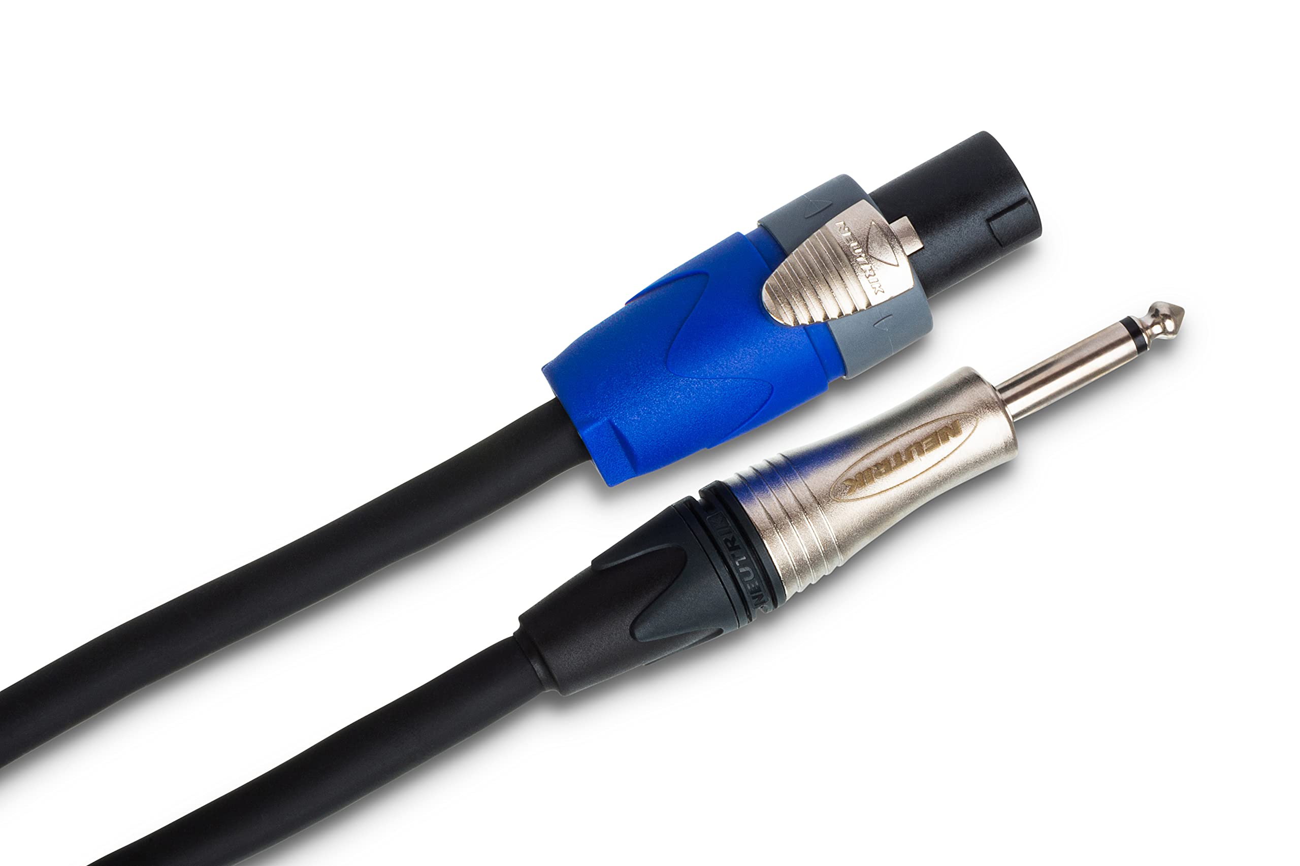 Hosa SKT-203Q Edge Speaker Cable, Neutrik speakON to 1/4 in TS, Black, 3 ft