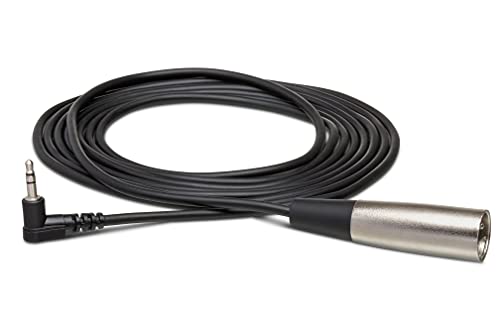 Hosa XVM-105M Right Angle 3.5 mm TRS to XLR3M Microphone Cable, 5 Feet