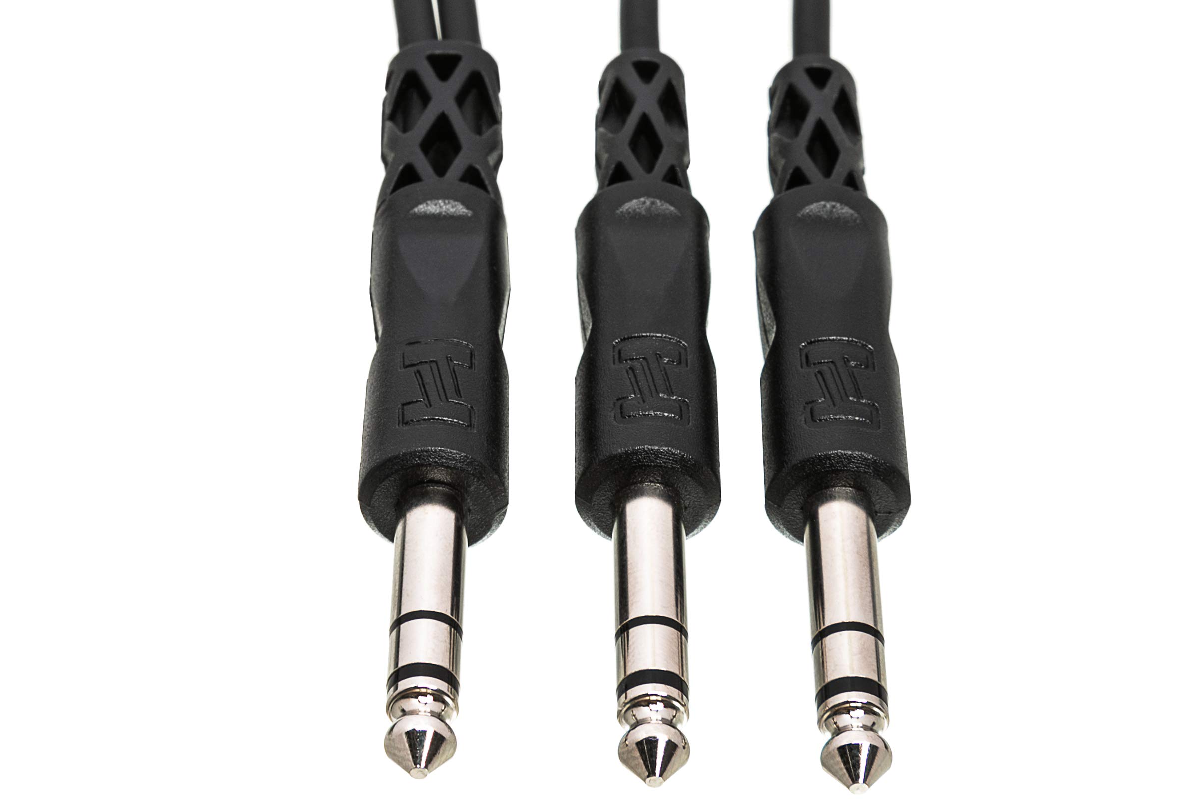 Hosa CYS-103 Y Cable, 1/4 in TRS to Dual 1/4 in TRS, 3 ft