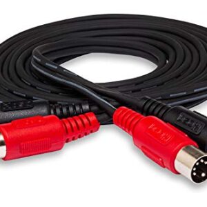 Hosa MID-201 Dual MIDI Cable, Dual 5-pin DIN to Same, 1 m