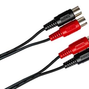Hosa MID-201 Dual MIDI Cable, Dual 5-pin DIN to Same, 1 m