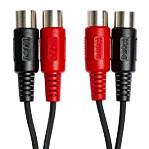 Hosa MID-201 Dual MIDI Cable, Dual 5-pin DIN to Same, 1 m