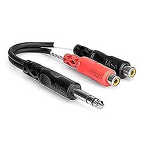 hosa ypr-102 1/4" trs to dual rcaf stereo breakout cable