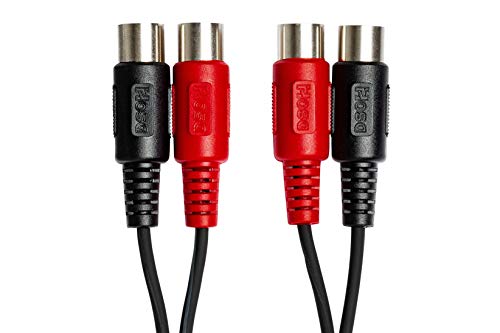 Hosa MID-202 Dual MIDI Cable, Dual 5-pin DIN to Same, 2 m