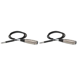 hosa ttx-103f balanced interconnect, xlr3f to tt trs, 3 ft (pack of 2)