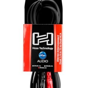 Hosa CPR-201 Dual 1/4" TS to Dual RCA Stereo Interconnect Cable, 1 Meter