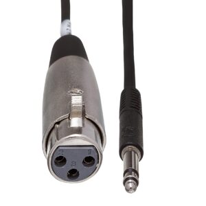 Hosa TTX-103F Balanced Interconnect, XLR3F to TT TRS, 3 ft (Pack of 2)