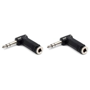 hosa gpp-273 1/4" trs to 1/4" trs right angle adaptor (pack of 2)
