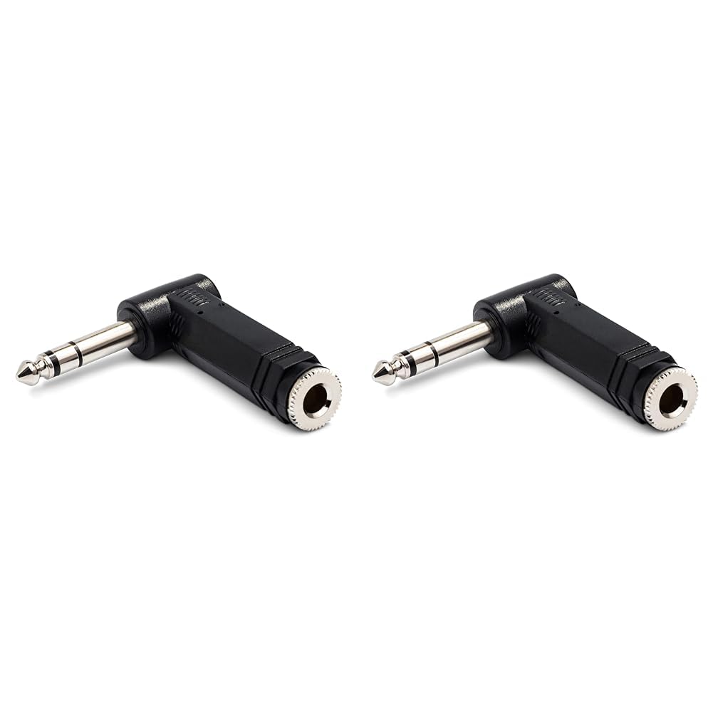 HOSA GPP-273 1/4" TRS to 1/4" TRS Right Angle Adaptor (Pack of 2)