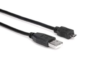 hosa high speed usb cable type a to micro-b 6 ft