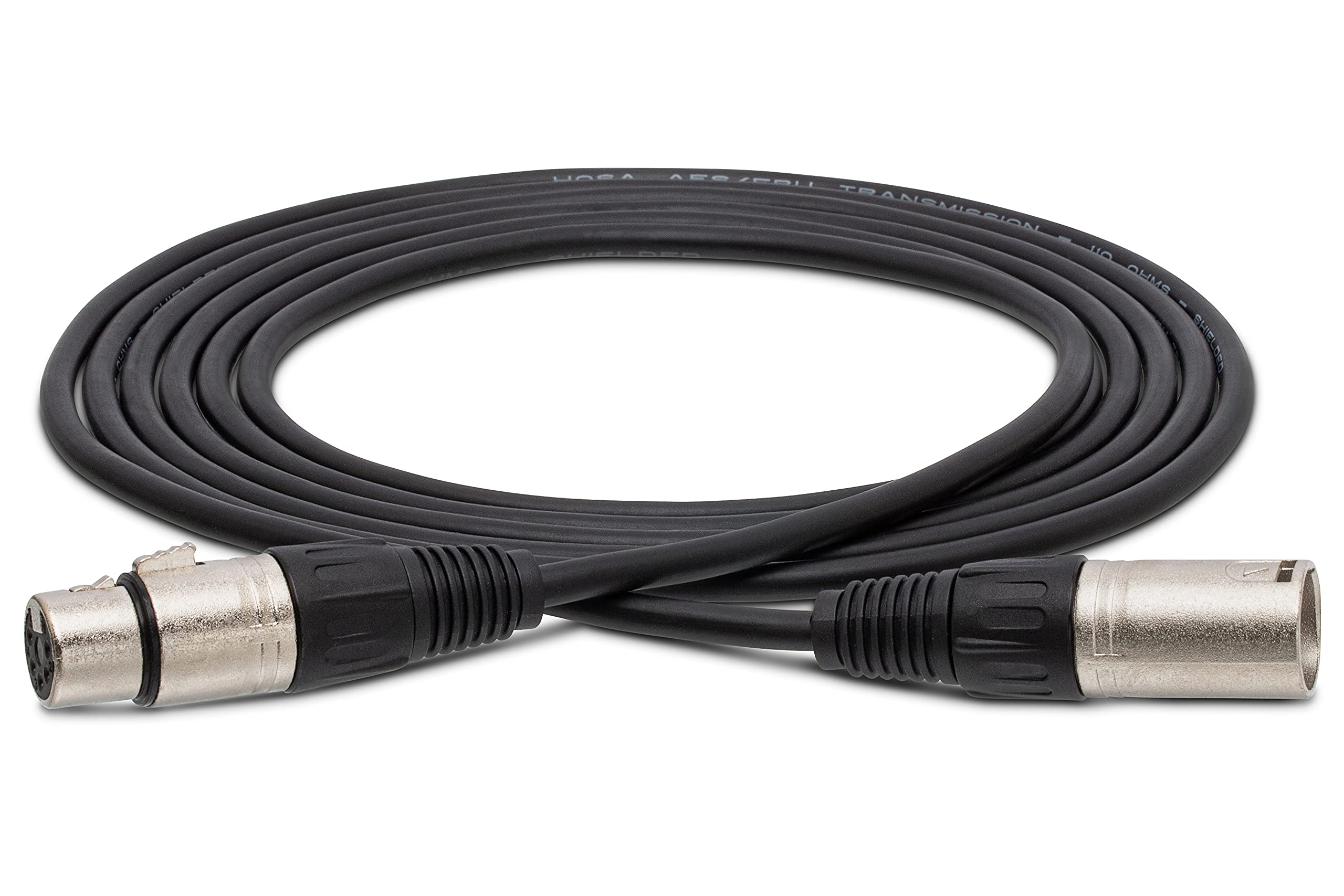 Hosa DMX-510 5-Pin 2-Conductor XLR5M to XLR5F DMX-512 Cable, 10 Feet
