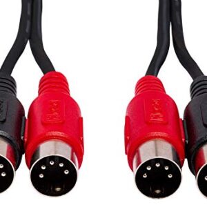 Hosa MID-203 Dual 5-Pin DIN to Dual 5-Pin DIN Dual MIDI Cable, 3 Meters