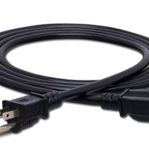 Hosa PWX-408 NEMA 5-15R to NEMA 5-15P Power Extension Cord, 8 Feet