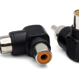 Hosa GRA-259 RCA to RCA Right Angle Adaptors, 2 Pieces