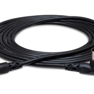 Hosa MID-310RR Right-angle MIDI Cable, Right-angle 5-pin DIN to Same, 10 ft