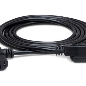 Hosa PWC-148R Power Cord, Right-angle IEC C13 to NEMA 5-15P, 8 ft