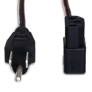 Hosa PWC-148R Power Cord, Right-angle IEC C13 to NEMA 5-15P, 8 ft