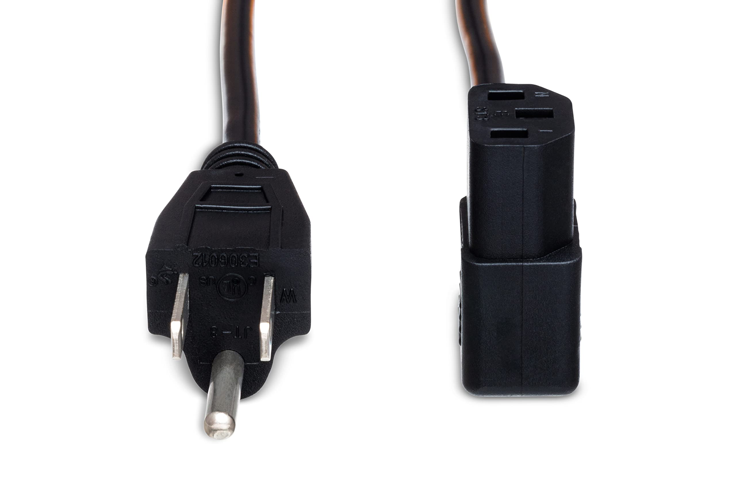 Hosa PWC-148R Power Cord, Right-angle IEC C13 to NEMA 5-15P, 8 ft