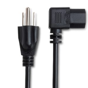 Hosa PWC-148R Power Cord, Right-angle IEC C13 to NEMA 5-15P, 8 ft