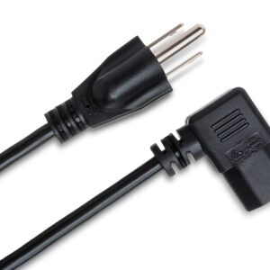 Hosa PWC-148R Power Cord, Right-angle IEC C13 to NEMA 5-15P, 8 ft