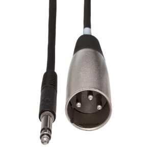 Hosa TTX-103M Balanced Interconnect, TT TRS to XLR3M, 3 ft