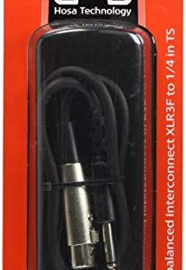 Hosa PXF-102 Cable 1/4-Inch TS - XLR3F 2 Feet