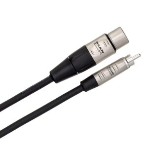 Hosa HXR-010 Pro Unbalanced Interconnect, REAN XLR3F to RCA, 10 ft