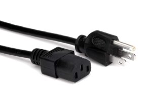 hosa pwc-141 power cord, iec c13 to nema 5-15p, 1 ft