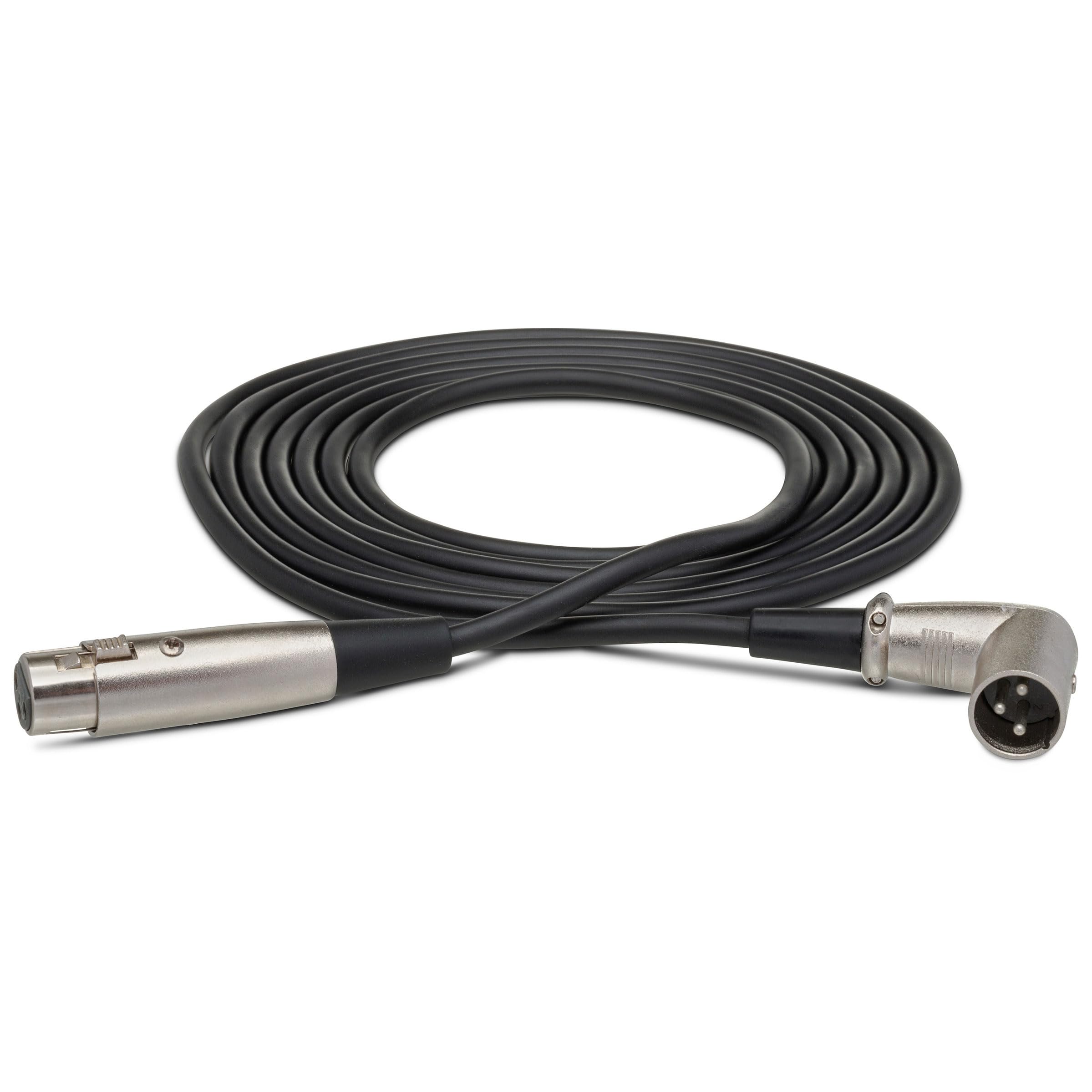 Hosa XRR-115 Balanced Interconnect, XLR3F to Right-angle XLR3M, 15 ft