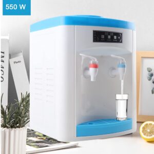 ECUTEE Countertop Water Cooler Dispenser 5 Gallon Hot and Cold Water Dispenser Top Loading 3 Temperature Settings Countertop Drinking Machine for Home Office Use 110V