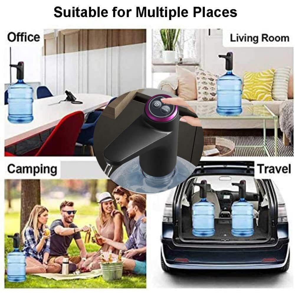 Vshinic Water Bottle Dispenser,Automatic Drinking Water Pump,Water Jug Dispenser Smart USB, Portable Water Bottle Pump with USB Electric Charging and Automatic Off Switch Black