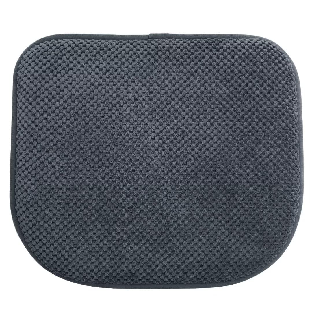 PAGGED Grey Foam Seat Cushions Kitchen Chairs Pads for Dining Chairs Non Slip Office Seat Cushions Washable U Shaped Soft Thick Large Metal Wooden Chair Cushions,17" x 15"