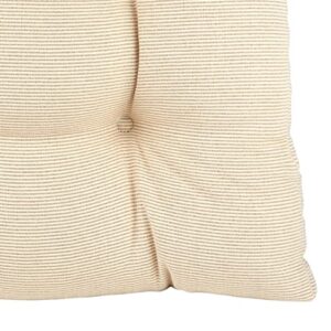 Klear Vu Saturn Non Slip Seat Cushion, Button Tufted Sitting Pillow with Durable Fabric Cover, Ideal for Dining, Office or Rocking Chair, 18" x 20" x 3", Set of 1, Natural