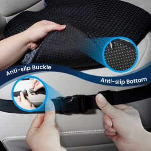 GSPSCN Car Seat Cushion Memory Foam,Heightening Wedge Chair Pad for Short People Driving,Butt Pillow Pad for Coccyx,Tailbone,Lower Back Pain Relief in Car Seat,Office,Computer Desk Chair