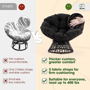 Bme Papasan Chair, Onyx Stone - Black Base