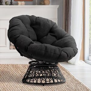 Bme Papasan Chair, Onyx Stone - Black Base