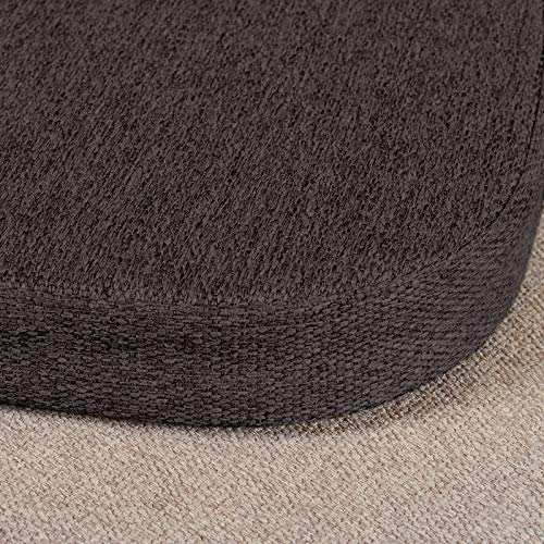 Shinnwa Chair Cushions for Dining Chairs Pad Indoor Non Slip Kitchen Room Metal Wooden Seat Cushion Pads with Ties [15 x 15.5 inches] Dark Brown