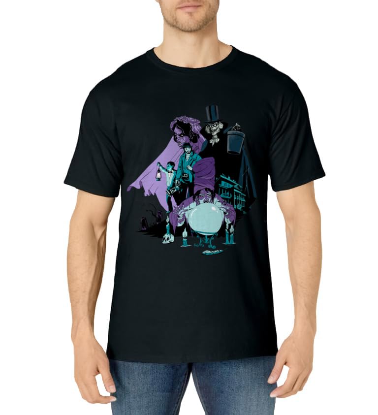 Disney Haunted Mansion Movie Hatbox Ghost Bride Harriet Ben T-Shirt