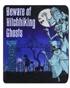 spirit halloween disney the haunted mansion hitchhiking ghosts fleece blanket