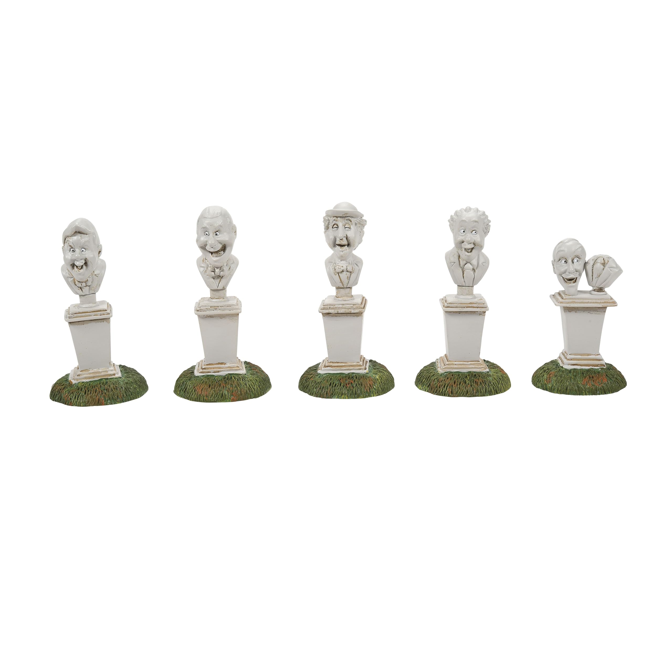 Department 56 Snow Village Halloween Accessories Disneyland The Haunted Mansion Singing Busts Figurine Set, 2.5 Inch, Multicolor