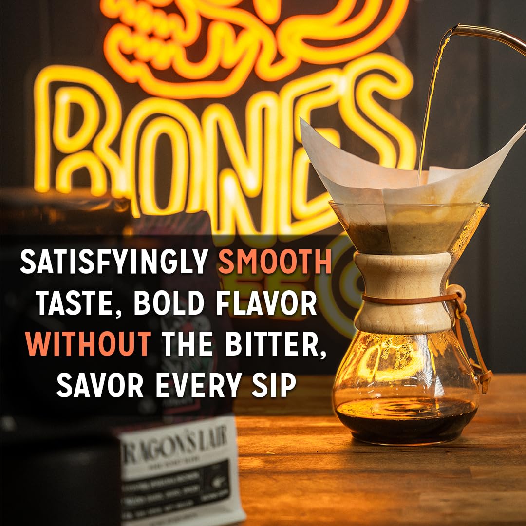 Bones Coffee Company Brownie from Beyond Whole Coffee Beans Caramel Brownie Flavor | 12 oz Flavored Coffee Gifts Low Acid Medium Roast Coffee Inspired by Disney's Haunted Mansion (Whole Bean)