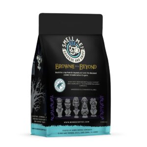 Bones Coffee Company Brownie from Beyond Whole Coffee Beans Caramel Brownie Flavor | 12 oz Flavored Coffee Gifts Low Acid Medium Roast Coffee Inspired by Disney's Haunted Mansion (Whole Bean)