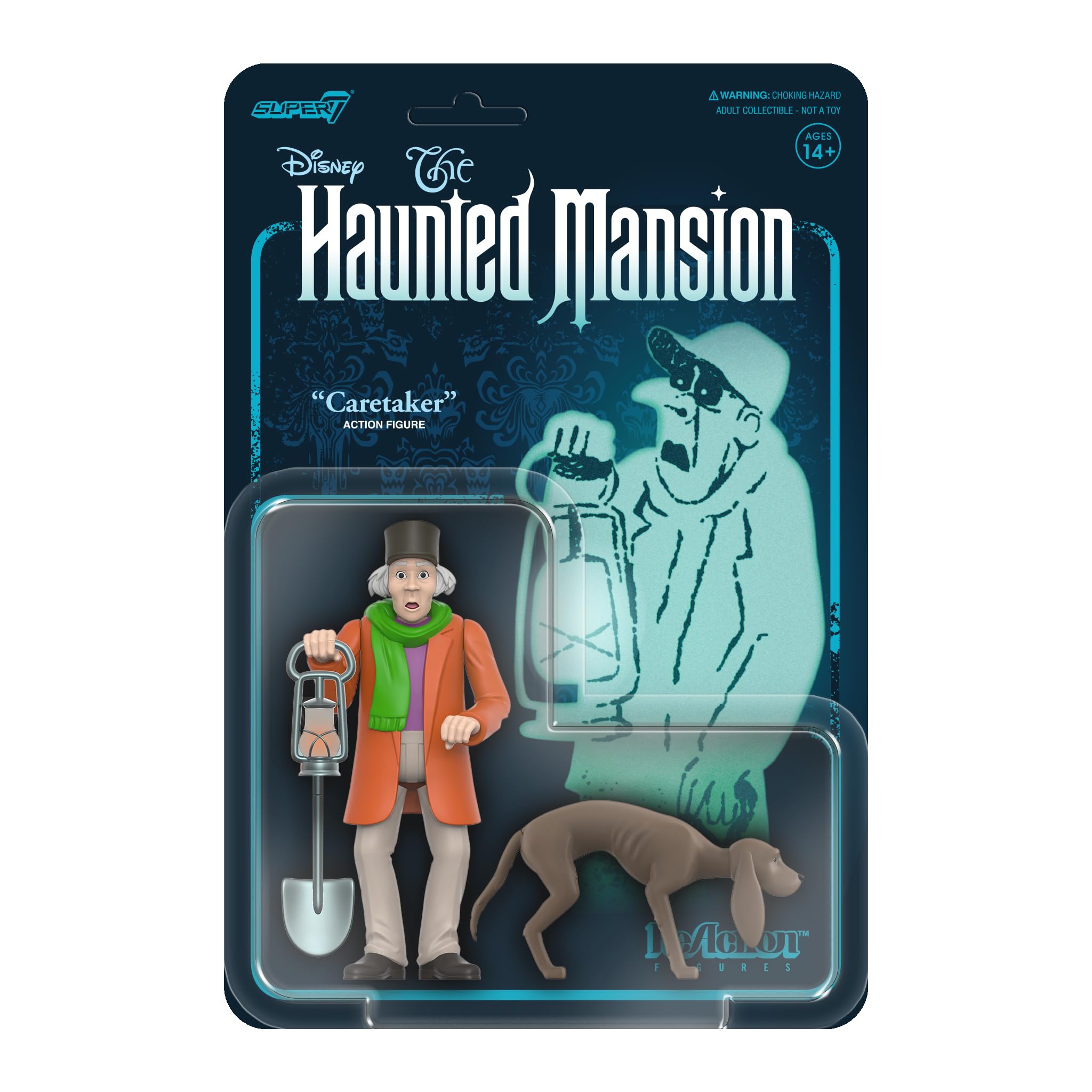 Super7 Disney Haunted Mansion Caretaker - 3.75" Disney Action Figure with Accessories Classic Disney Collectibles and Retro Toys