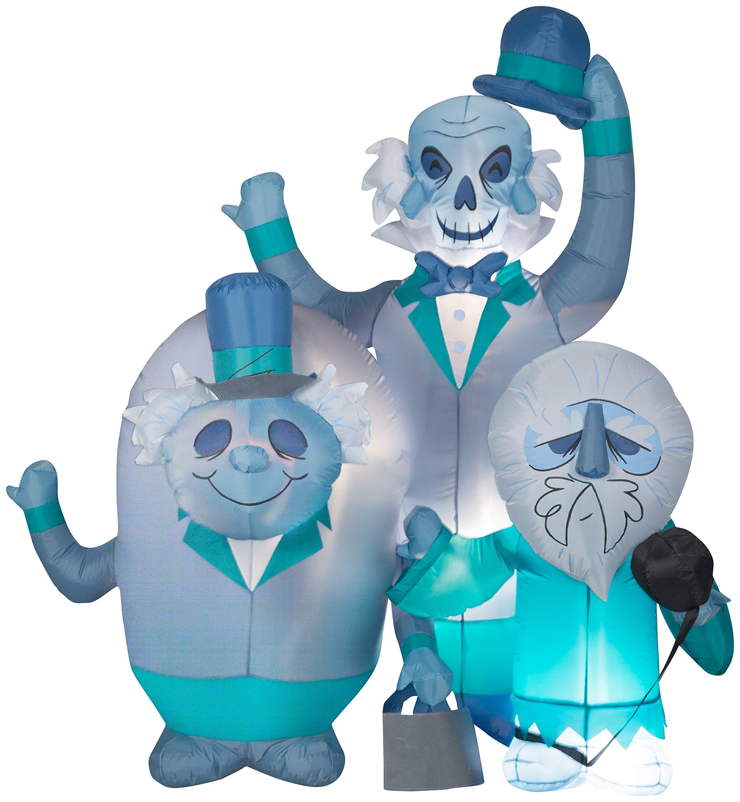 Gemmy Airblown Haunted Mansion Hitchhiking Ghosts Scene Disney, 6 ft Tall, blue