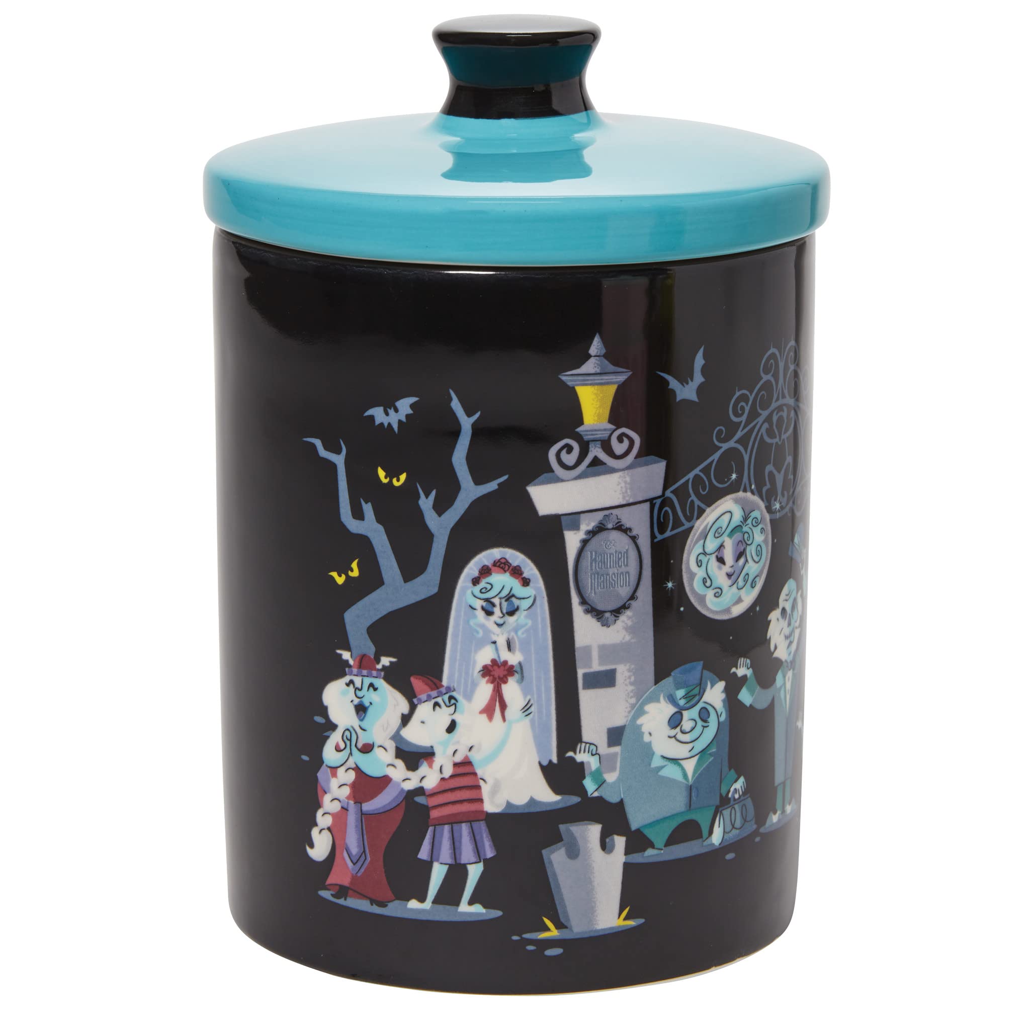 Enesco Disney Ceramics The Haunted Mansion Canister Cookie Jar, 7.5 Inch, Multicolor